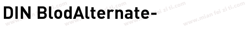 DIN BlodAlternate字体转换